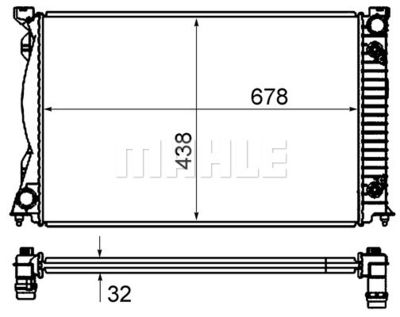 MAHLE CR 830 000S Радиатор охлаждения двигателя для AUDI A6 C6 (4F2)