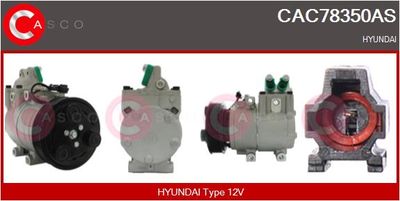 Компрессор, кондиционер CASCO CAC78350AS для HYUNDAI H100