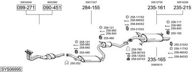Изпускателна система BOSAL SYS06995