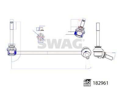 Тяга / стойка, стабилизатор SWAG 33 10 8787 для BMW X7