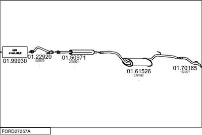 Układ wydechowy MTS FORD27257A108791
