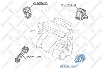 STELLOX Lagerung, Motor (25-37027-SX)