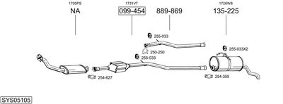 SISTEM DE ESAPAMENT BOSAL SYS05105