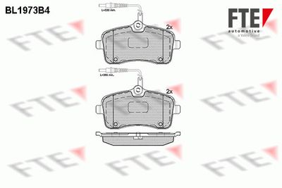 Комплект тормозных колодок, дисковый тормоз FTE BL1973B4 для PEUGEOT 407