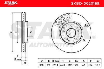 спирачен диск STARK SKBD-0020169