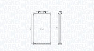 Wymiennik ciepła, ogrzewanie wnętrza MAGNETI MARELLI 350218522000