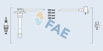 комплект запалителеи кабели FAE 83581