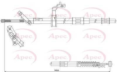 Cable Pull, parking brake APEC CAB1439
