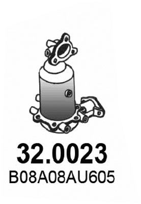 ASSO 32.0023 Каталізатор  для NISSAN (Ниссан)