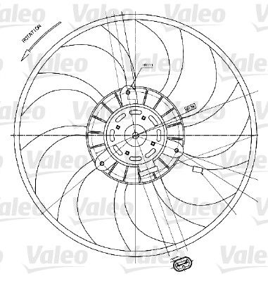 VALEO 698424 Вентилятор системы охлаждения двигателя  для OPEL MOVANO (Опель Мовано)