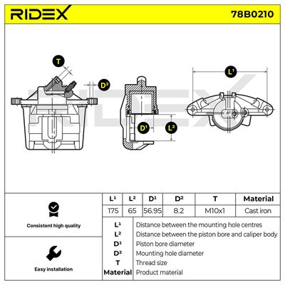 спирачен апарат RIDEX 78B0210