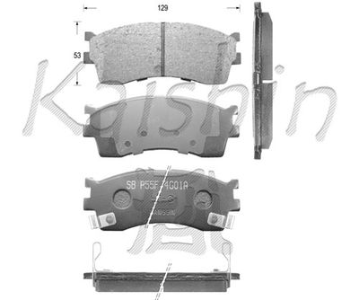 Комплект тормозных колодок, дисковый тормоз KAISHIN FK11126 для KIA CLARUS