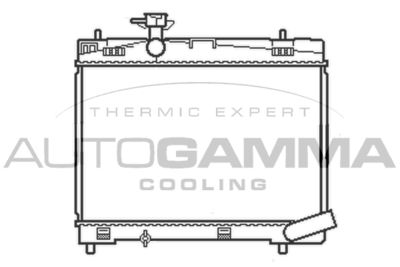 Радиатор, охлаждение двигателя AUTOGAMMA 107242 для SUBARU TREZIA
