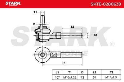 накрайник на напречна кормилна щанга STARK SKTE-0280639