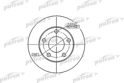Тормозной диск PATRON PBD4026 для AUDI A4