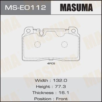 Комплект тормозных колодок MASUMA MS-E0112 для AUDI Q5