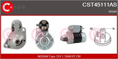 CASCO CST45111AS Стартер  для NISSAN MICRA II (K11) 1.0 i 16V