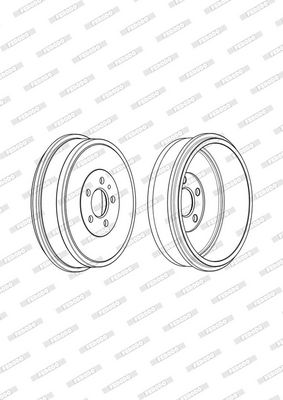BREMSTROMMEL FERODO FDR329012 3