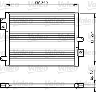 VALEO 814167 Радиатор кондиционера  для PORSCHE BOXSTER (Порш Боxстер)