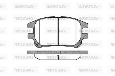 WOKING P8723.00 Тормозные колодки и сигнализаторы  для LEXUS RX (MCU15) 300 (MCU10_)