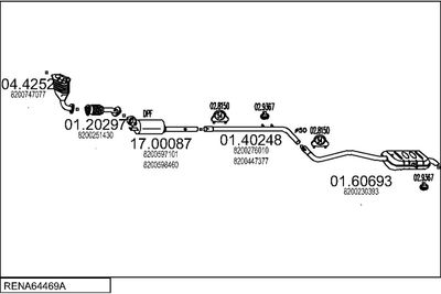 SISTEM DE ESAPAMENT MTS RENA64469A019039