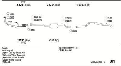 Układ wydechowy WALKER MBK032884B