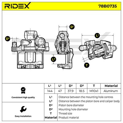 спирачен апарат RIDEX 78B0735