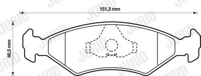 Комплект тормозных колодок, дисковый тормоз JURID 571536D для FERRARI 208/308