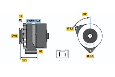 Генератор BOSCH 0 986 031 831 для RENAULT 18