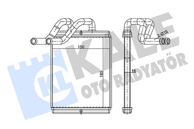 Теплообменник, отопление салона KALE OTO RADYATÖR 346780 для KIA SORENTO