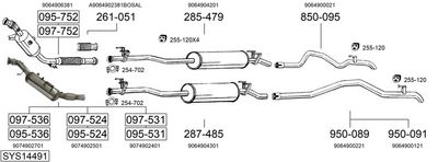 SISTEM DE ESAPAMENT BOSAL SYS14491