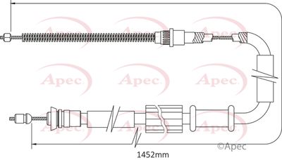 Cable Pull, parking brake APEC CAB1120