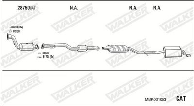Изпускателна система WALKER MBK031053