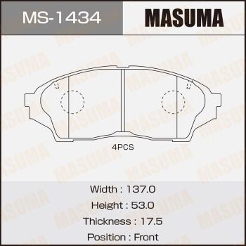 Комплект тормозных колодок MASUMA MS-1434 для TOYOTA CHASER
