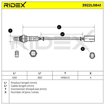 ламбда-сонда RIDEX 3922L0841