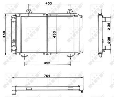 Radiator, engine cooling 52035