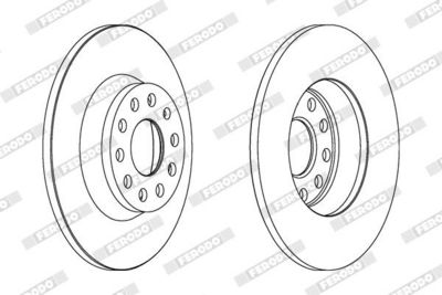 BREMSSCHEIBE FERODO DDF1306C 1