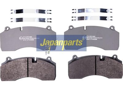 JAPANPARTS Stabdžių trinkelių rinkinys, diskinis stabdys
