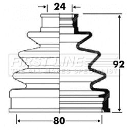 Bellow, drive shaft FIRST LINE FCB2837