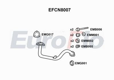 EuroFlo Exhaust Pipe EFCN8007