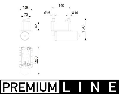 кондензатор, климатизация MAHLE AC 1215 000P
