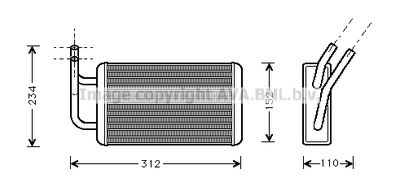 AVA QUALITY COOLING FDA6215 Радиатор печки  для FORD TRANSIT (Форд Трансит)