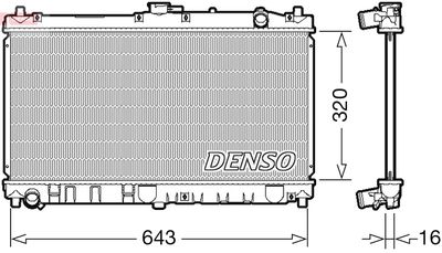 Радиатор, охлаждение двигателя DENSO DRM44031 для MAZDA MX-3
