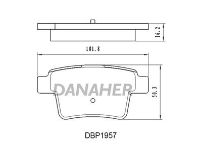 Комплект тормозных колодок, дисковый тормоз DANAHER DBP1957 для BYD M6
