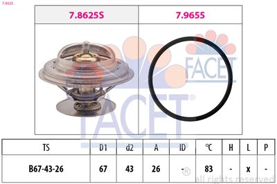 Termostat, środek chłodzący FACET 7.8625