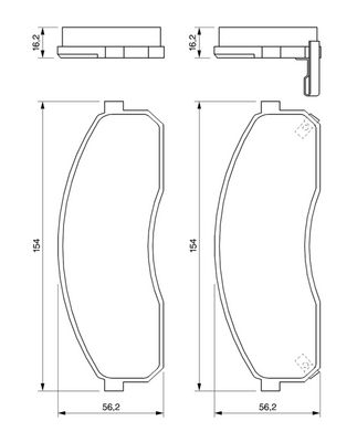 BREMSBELAGSATZ SCHEIBENBREMSE BOSCH 0986424714 4
