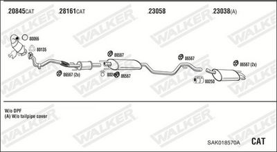 Изпускателна система WALKER SAK018570A