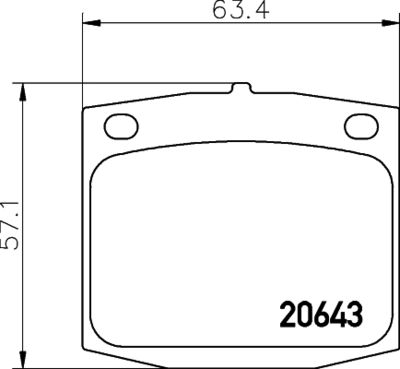 Комплект тормозных колодок, дисковый тормоз TEXTAR 2064301 для NISSAN DATSUN