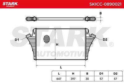 интеркулер (охладител за въздуха на турбината) STARK SKICC-0890021