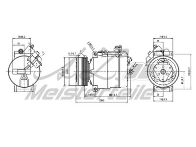 компресор, климатизация A.Z. Meisterteile AZMT-45-041-1019